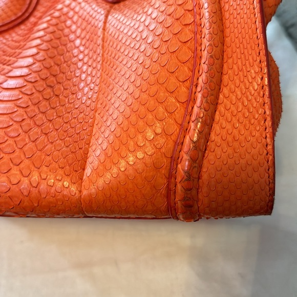 Authentic Celine mini luggage tote in python - Picture 8 of 9